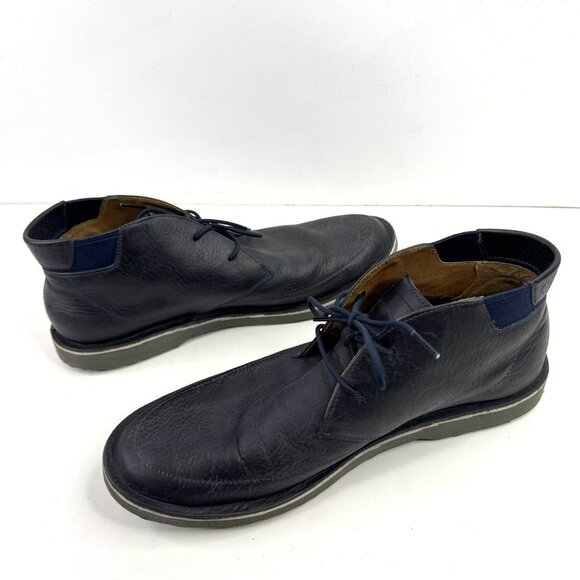 Camper Shoes Mens Size 46 US 13 Chukka Desert Boots Navy Blue Leather - Picture 7 of 10